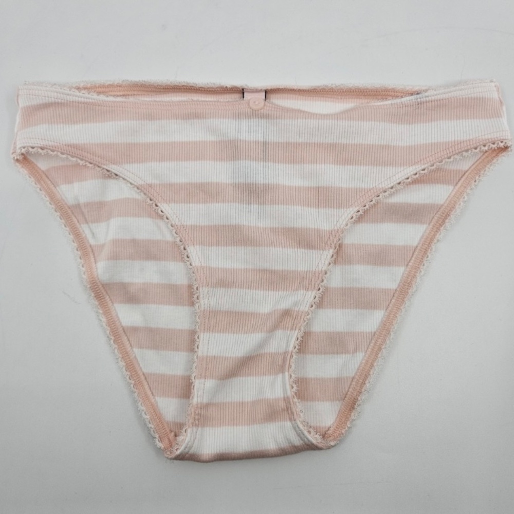NWT Victoria’s Secret Cotton Bikini Panties | Pink & White | XL